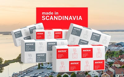 KATRIN PAPIRHÅNDKLÆDER FREMSTILLET I SKANDINAVIEN
